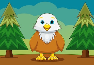 bald eagle cartoons