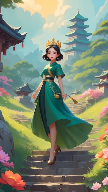 Fantasy princess digital illustration