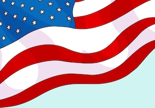 american flag cartoons