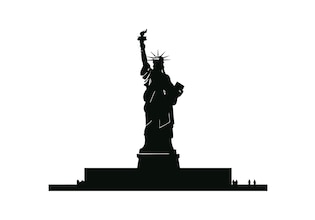 statue of Liberty silhouettes